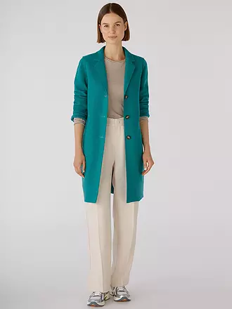 OUÍ | Manteau en laine | petrol